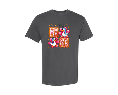brand:Comfort Colors|color:Pepper|Floral Mama Goose Mama Goose 2 Graphic T-Shirt