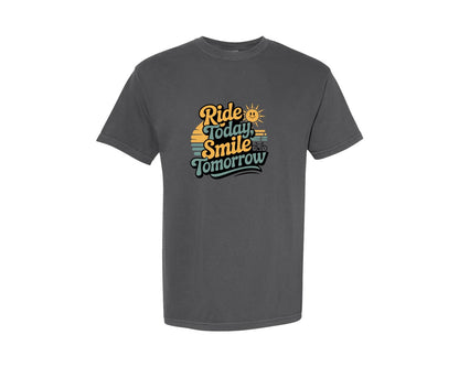 brand:Comfort Colors|color:Pepper|Retro Cycling Ride Today Shirt Graphic T-Shirt