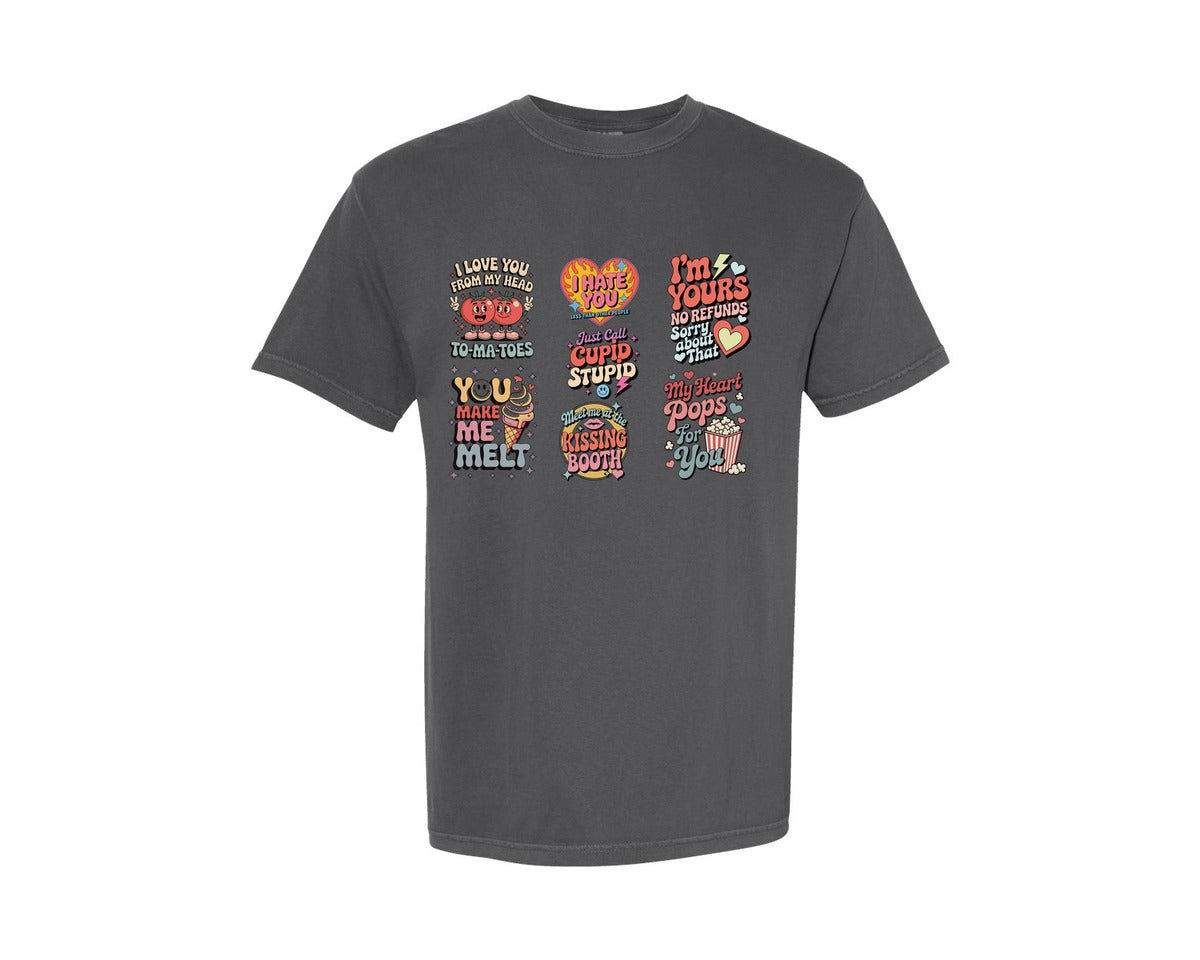 brand:Comfort Colors|color:Pepper|Funny Valentines Day 16 Graphic T-Shirt