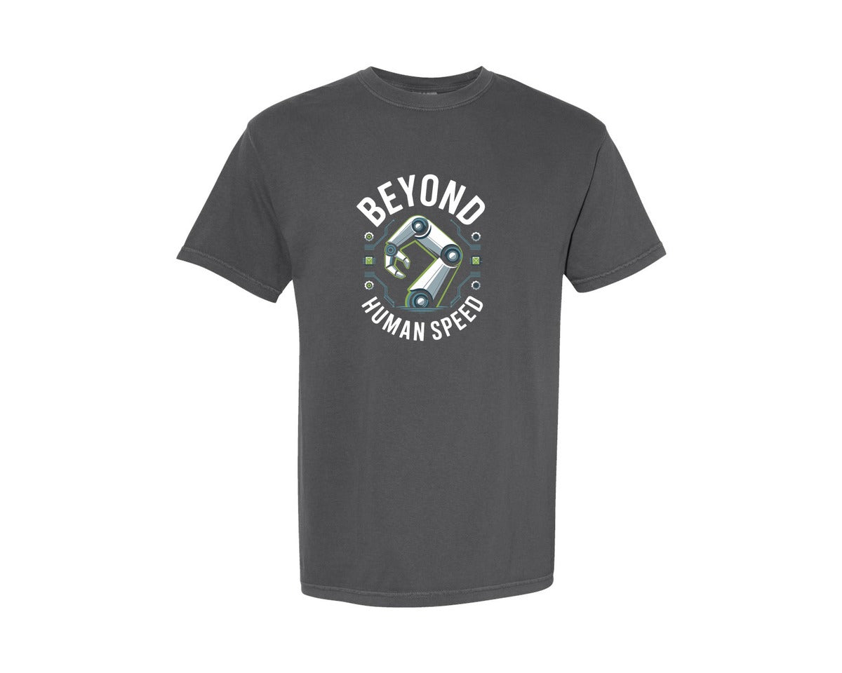 brand:Comfort Colors|color:Pepper|Beyond Human Speed Robotics Concept 2 Graphic T-Shirt