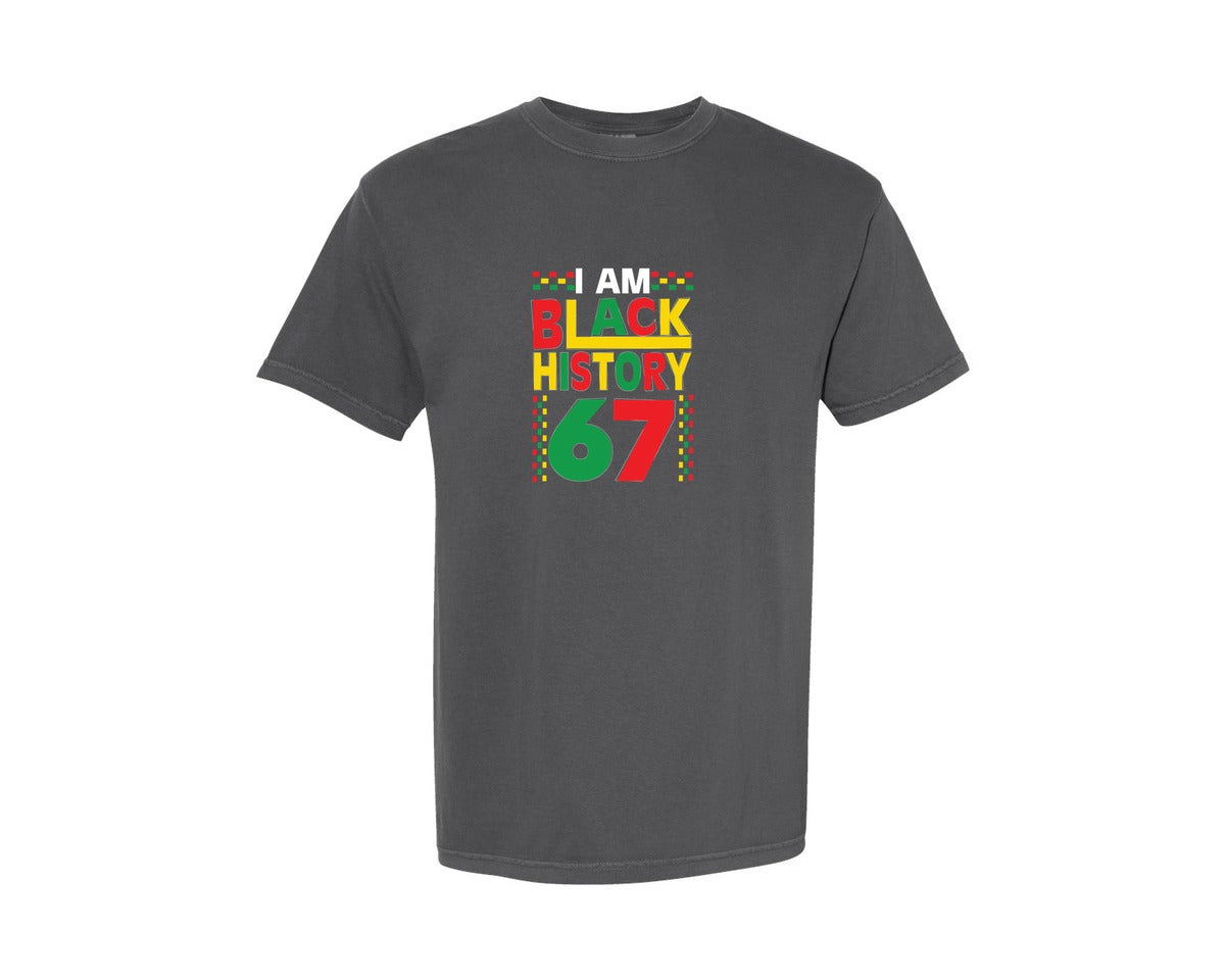 brand:Comfort Colors|color:Pepper|I Am Black History Month 67 Meme 2 Graphic T-Shirt