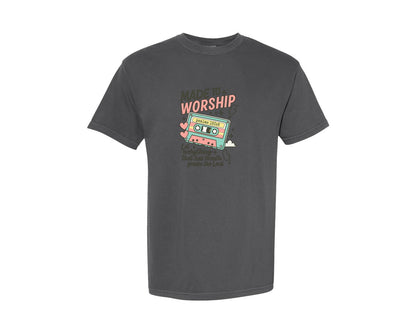 brand:Comfort Colors|color:Pepper|Made To Worship Christian Christian Graphic T-Shirt