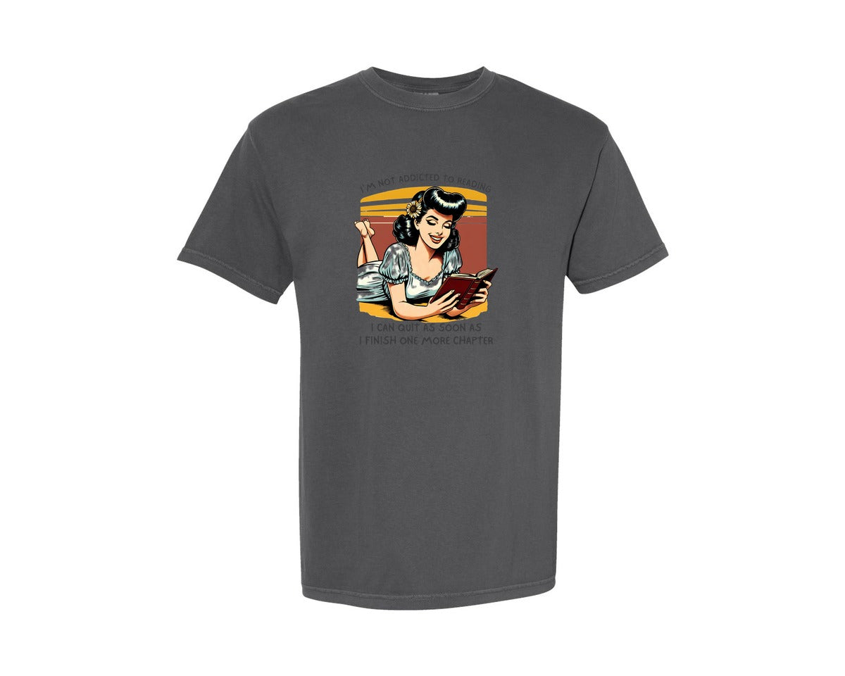 brand:Comfort Colors|color:Pepper|Finish A Book Book Lover Book Graphic T-Shirt