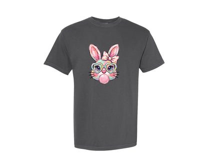 brand:Comfort Colors|color:Pepper|Hand Painted Cute Easter Bunny Graphic T-Shirt