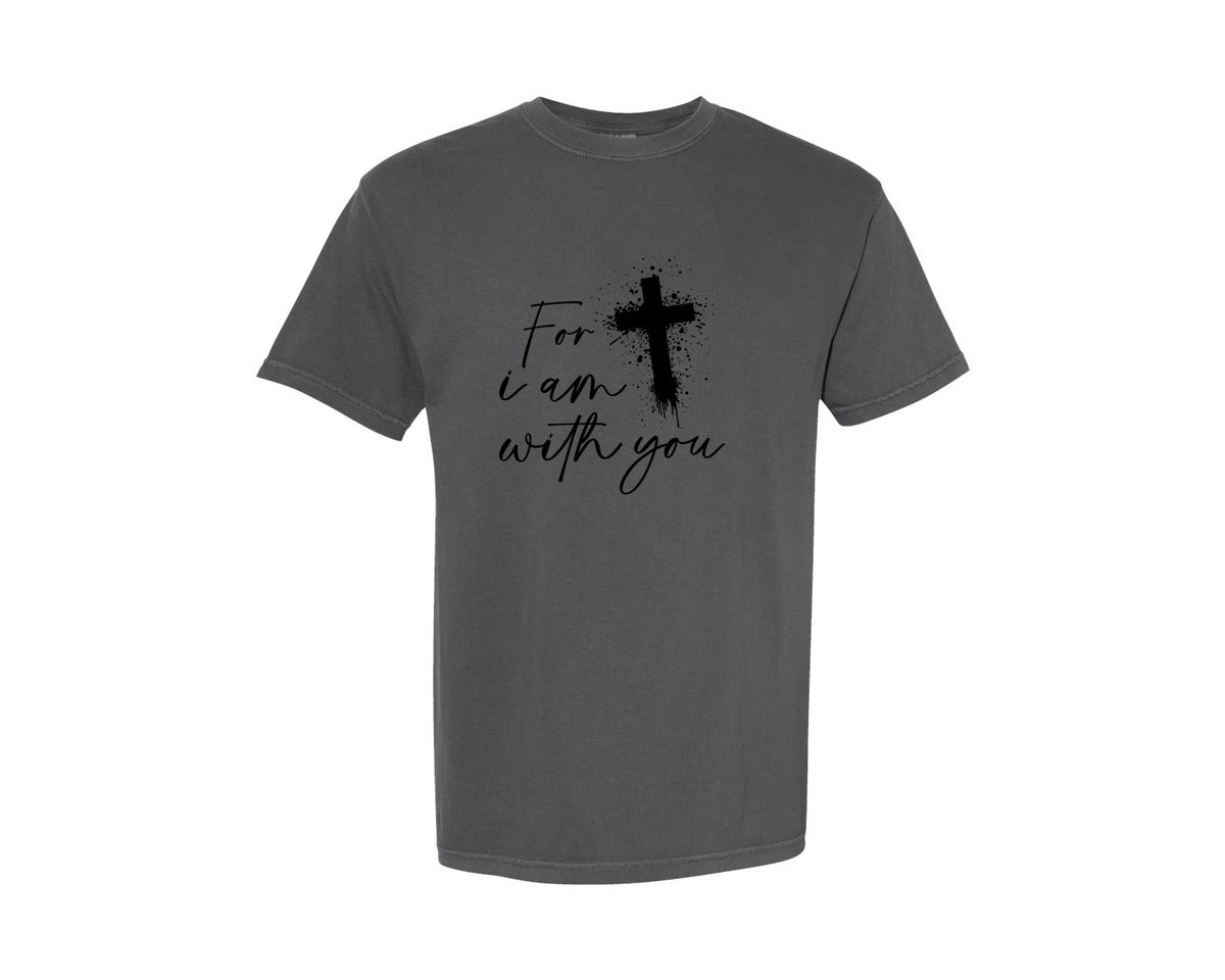 brand:Comfort Colors|color:Pepper|Fear Not Christianity Bible Graphic T-Shirt