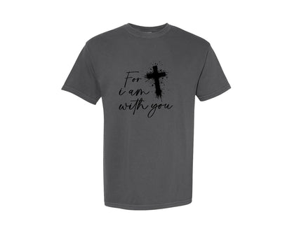 brand:Comfort Colors|color:Pepper|Fear Not Christianity Bible Graphic T-Shirt