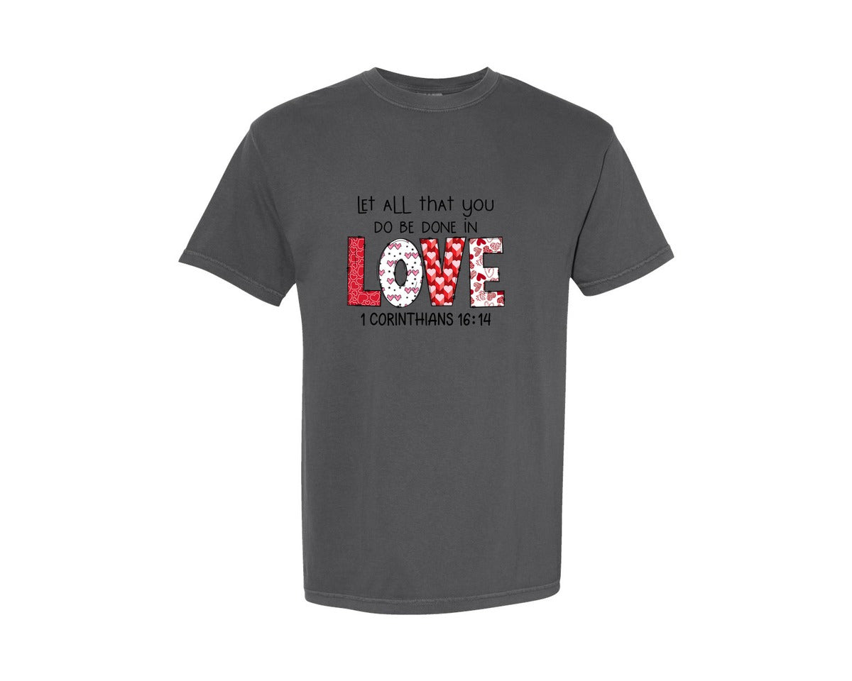 brand:Comfort Colors|color:Pepper|God Says You Are Valentine Love Graphic T-Shirt