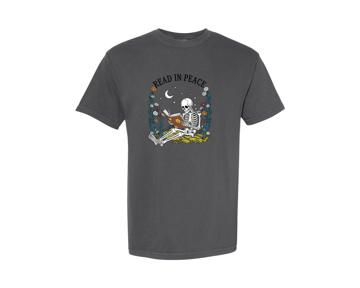 brand:Comfort Colors|color:Pepper|Witchy Book Lover Graphic T-Shirt