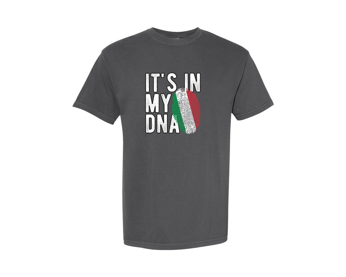 brand:Comfort Colors|color:Pepper|Its In My Dna Italy Flag Graphic T-Shirt