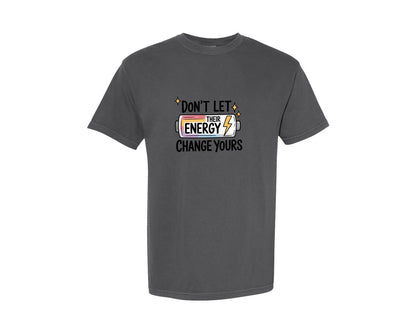 brand:Comfort Colors|color:Pepper|Positive Energy Quote Design Graphic T-Shirt