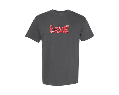 brand:Comfort Colors|color:Pepper|Valentine Love Funny Shirtvalentine Graphic T-Shirt