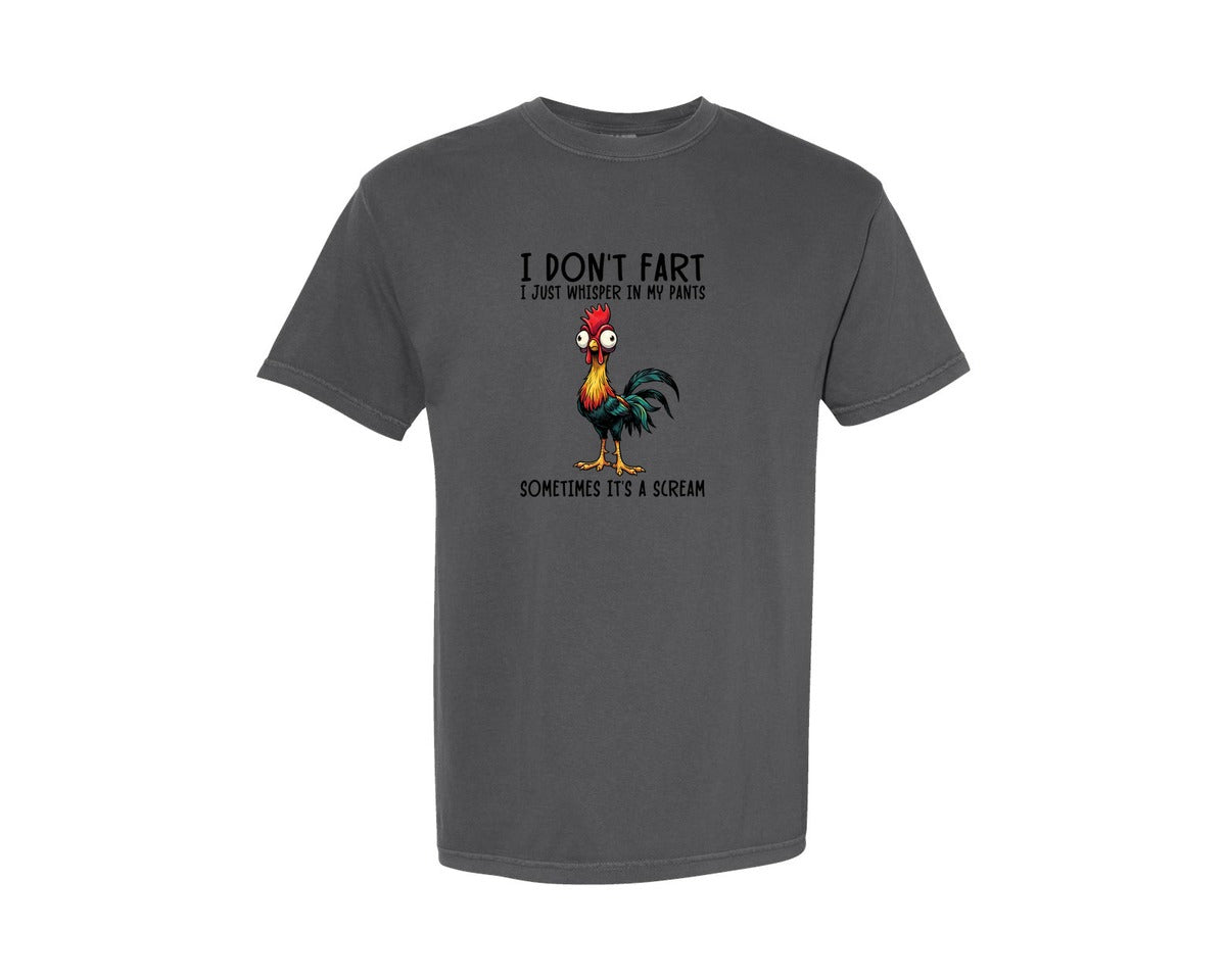 brand:Comfort Colors|color:Pepper|Funny Rooster Quote Design Graphic T-Shirt