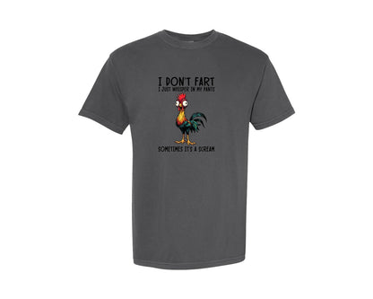 brand:Comfort Colors|color:Pepper|Funny Rooster Quote Design Graphic T-Shirt
