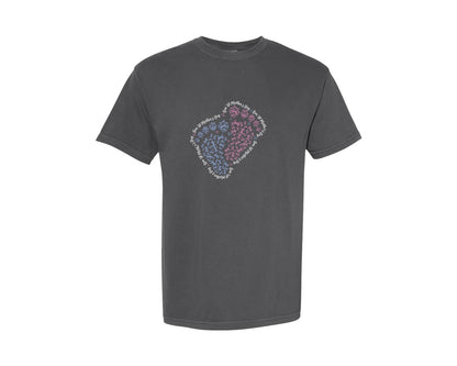brand:Comfort Colors|color:Pepper|Our 1St Mothers Day Heart Graphic T-Shirt
