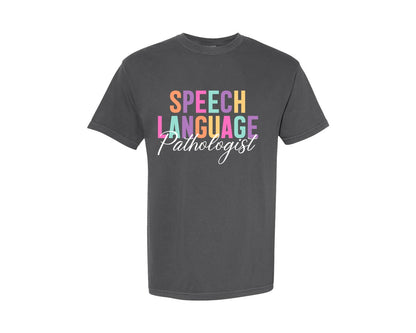 brand:Comfort Colors|color:Pepper|Slp T Shirt Speech Language Pathologist Graphic T-Shirt
