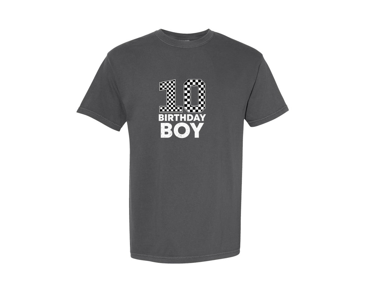 brand:Comfort Colors|color:Pepper|Kids Racing Birthday Graphic T-Shirt