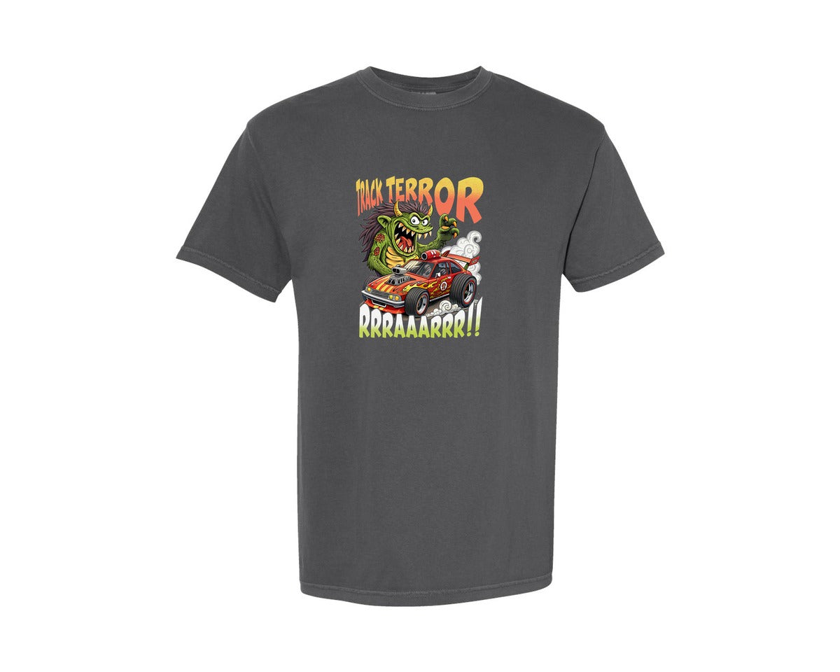 brand:Comfort Colors|color:Pepper|Rat Fink Style Racing Design Graphic T-Shirt