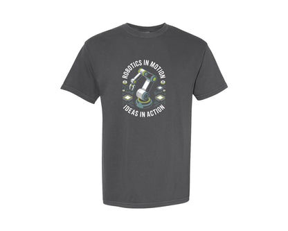 brand:Comfort Colors|color:Pepper|Robotics In Motion Ideas Action Design Graphic T-Shirt