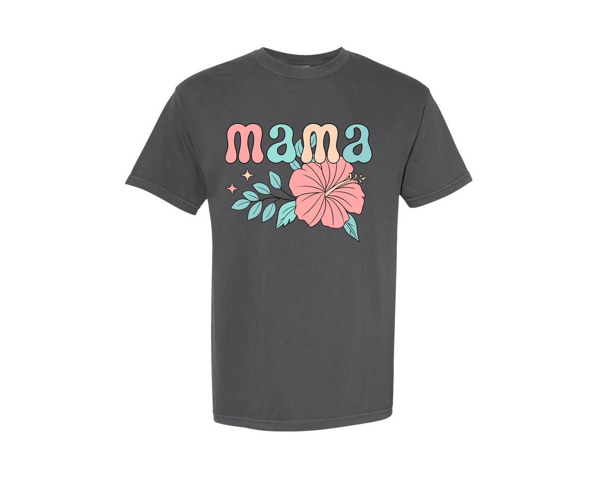 brand:Comfort Colors|color:Pepper|Mama Mom T Shirt 4 Graphic T-Shirt