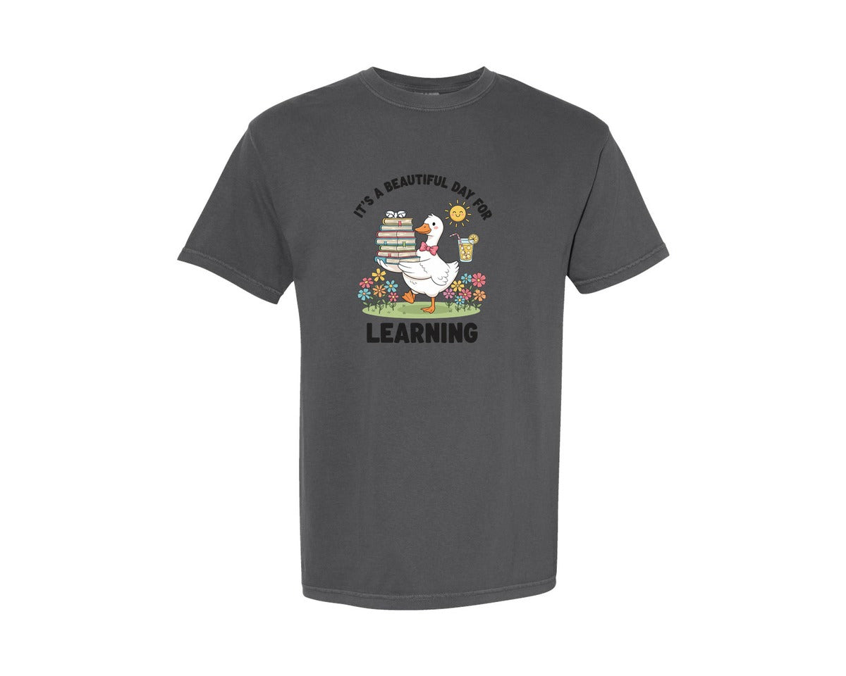 brand:Comfort Colors|color:Pepper|Funny Silly Teacher Goose Graphic T-Shirt