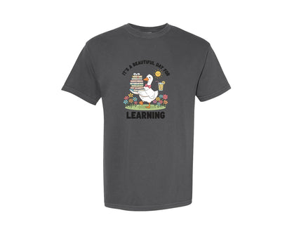 brand:Comfort Colors|color:Pepper|Funny Silly Teacher Goose Graphic T-Shirt