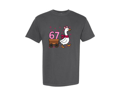 brand:Comfort Colors|color:Pepper|Valentine Goose Number 67 Graphic T-Shirt