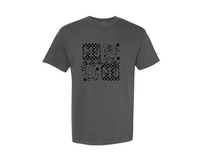 brand:Comfort Colors|color:Pepper|Mama Goose Checkerboard Goose Boots Graphic T-Shirt