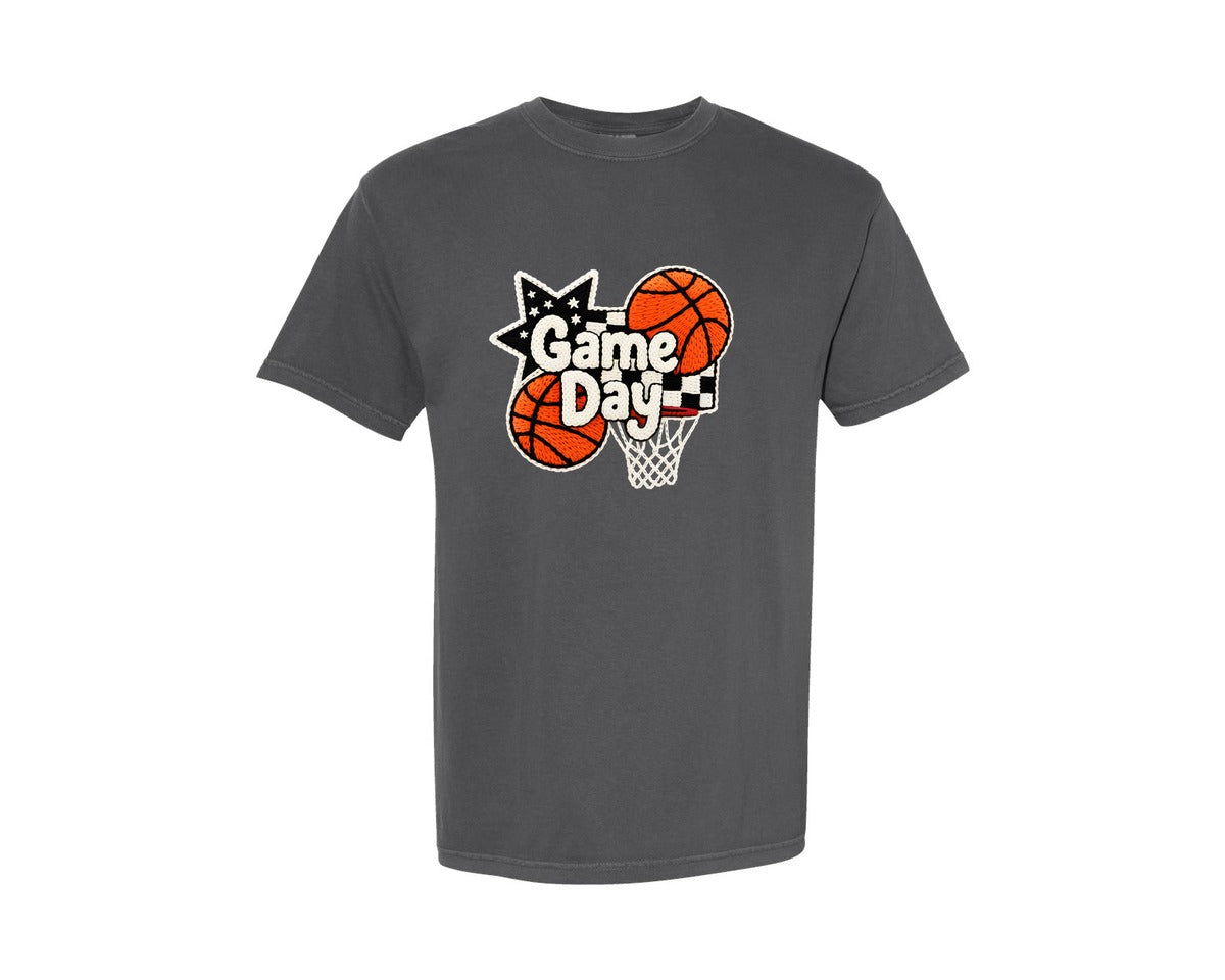 brand:Comfort Colors|color:Pepper|Game Day Basketball Basketball Graphic T-Shirt