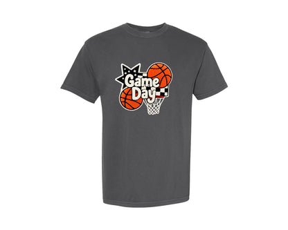 brand:Comfort Colors|color:Pepper|Game Day Basketball Basketball Graphic T-Shirt