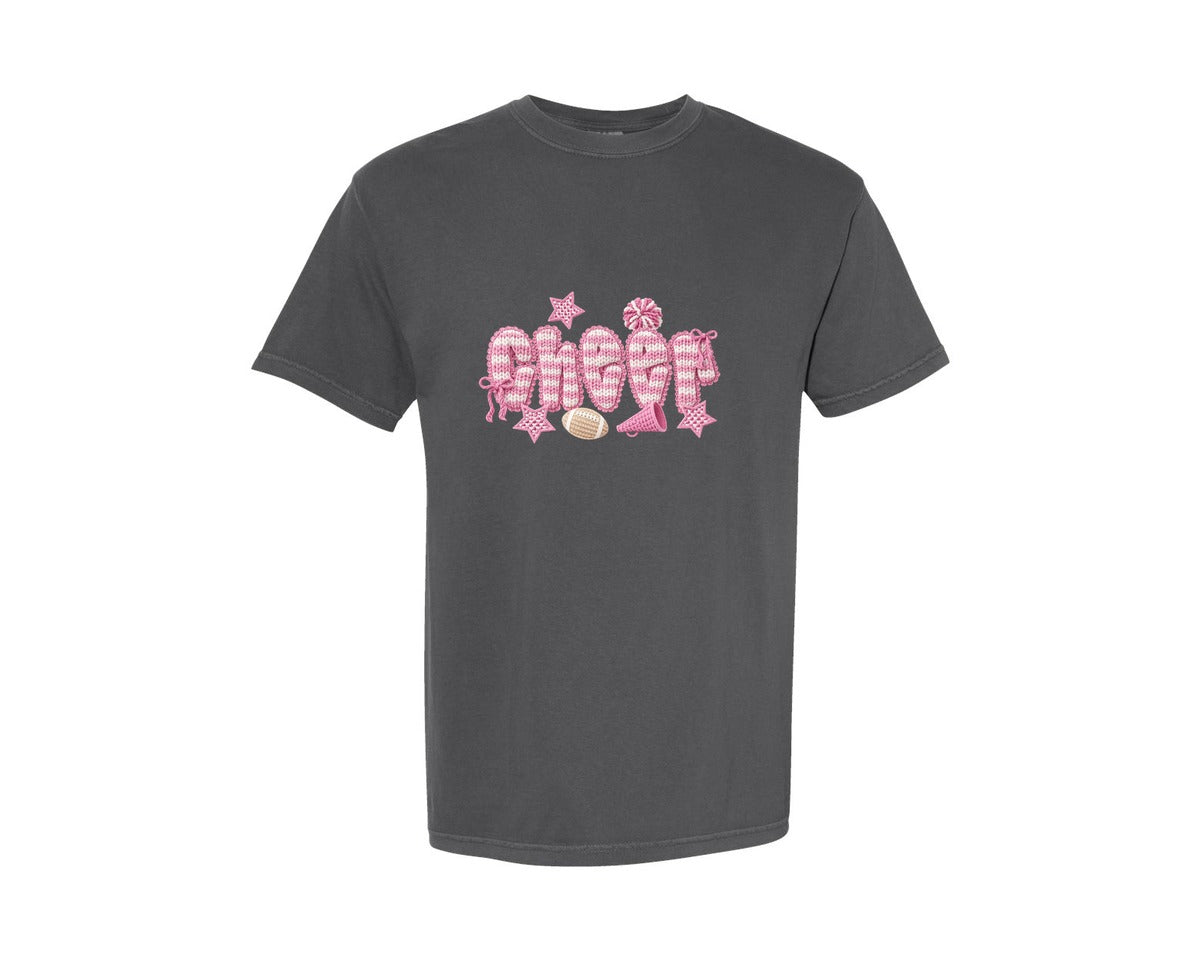 brand:Comfort Colors|color:Pepper|Crochet Cheer Season Graphic T-Shirt