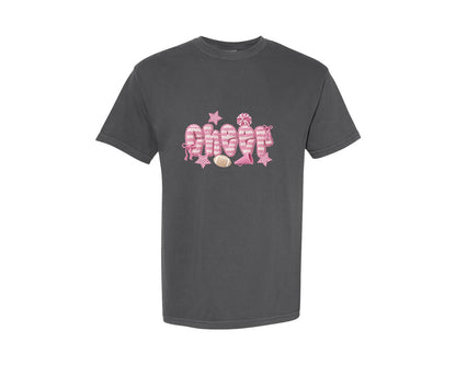 brand:Comfort Colors|color:Pepper|Crochet Cheer Season Graphic T-Shirt