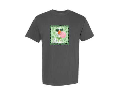 brand:Comfort Colors|color:Pepper|Cute St Patricks Day Goose 3 Graphic T-Shirt
