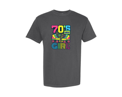 brand:Comfort Colors|color:Pepper|70S Girl Retro Lover 70S Retro T Shirt Graphic T-Shirt