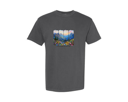 brand:Comfort Colors|color:Pepper|God Is Good Christian Brushstroke Graphic T-Shirt