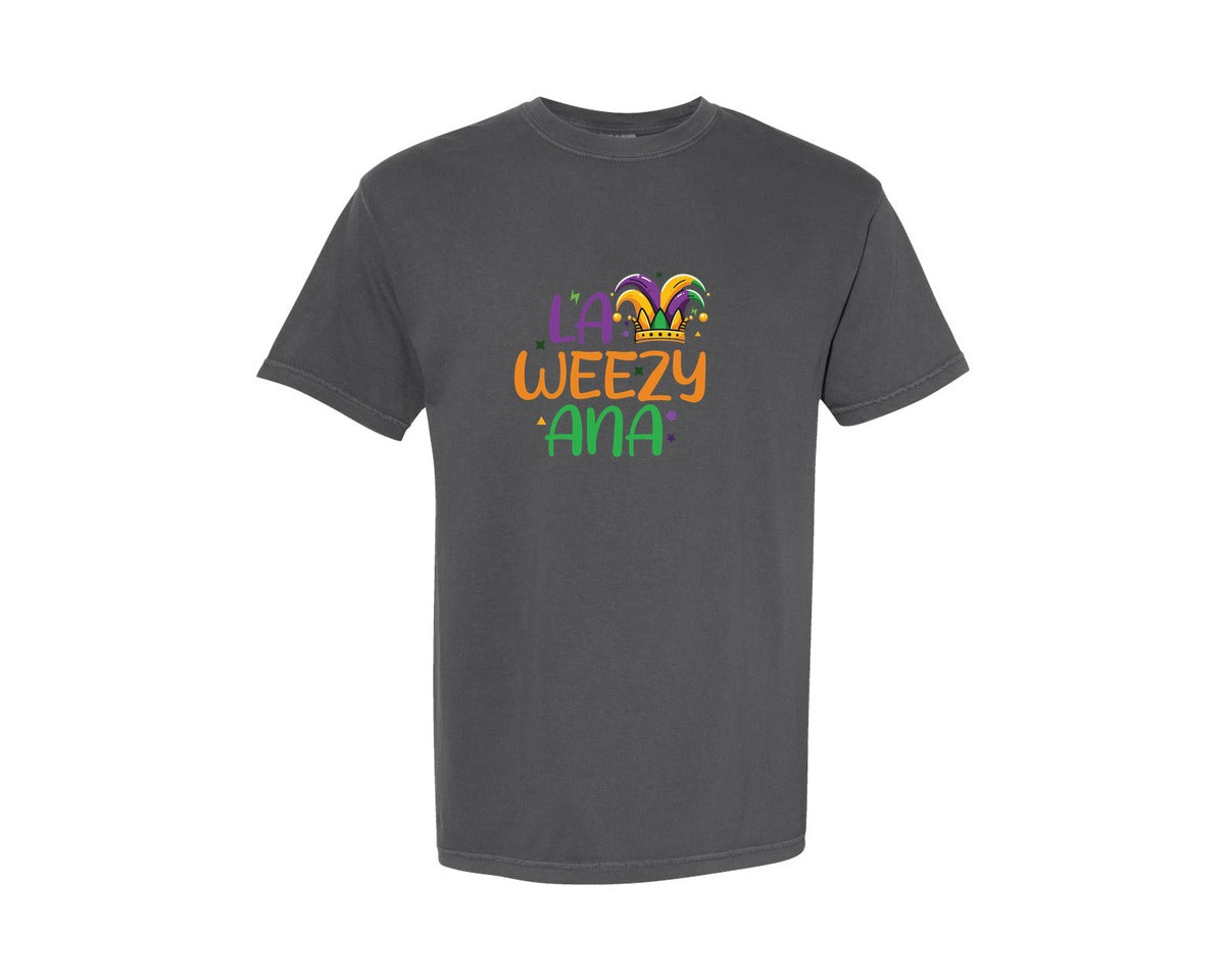brand:Comfort Colors|color:Pepper|La Weezy Ana Mardi Gras Louisiana Fat Tu Graphic T-Shirt