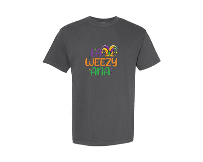 brand:Comfort Colors|color:Pepper|La Weezy Ana Mardi Gras Louisiana Fat Tu Graphic T-Shirt