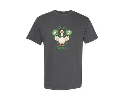 brand:Comfort Colors|color:Pepper|St Patricks Day Goose 6 7 Viral Meme 2 Graphic T-Shirt
