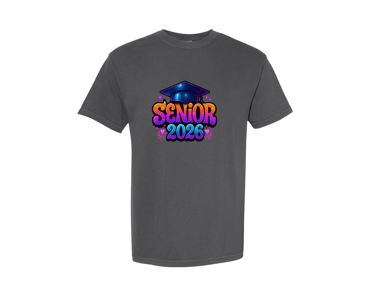 brand:Comfort Colors|color:Pepper|Senior 2026 New Year Class T Shirt Graphic T-Shirt
