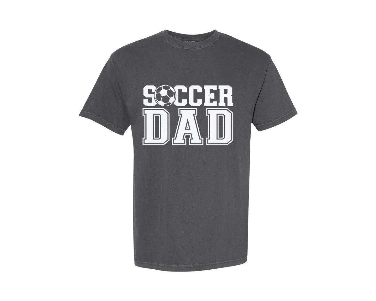 brand:Comfort Colors|color:Pepper|Soccer Dad Sports Daddy Father Graphic T-Shirt