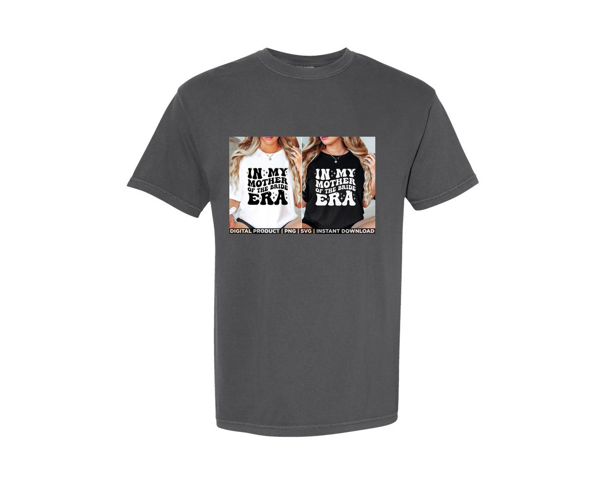 brand:Comfort Colors|color:Pepper|In My Mother Of The Bride Era Wedding Graphic T-Shirt