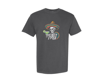 brand:Comfort Colors|color:Pepper|Day Of The Dead Margarita Shirt Graphic T-Shirt