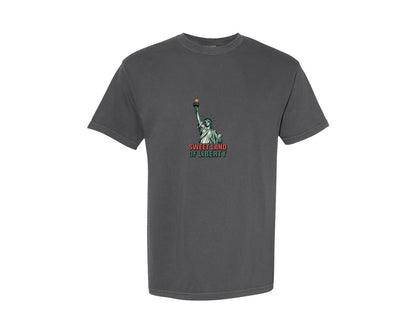 brand:Comfort Colors|color:Pepper|Sweetland Of Liberty 4Th Of July 2 Graphic T-Shirt