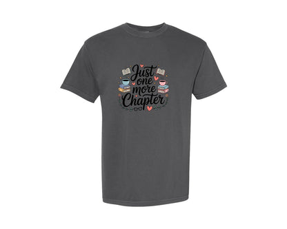 brand:Comfort Colors|color:Pepper|Ust One More Chapter Bookish Graphic T-Shirt