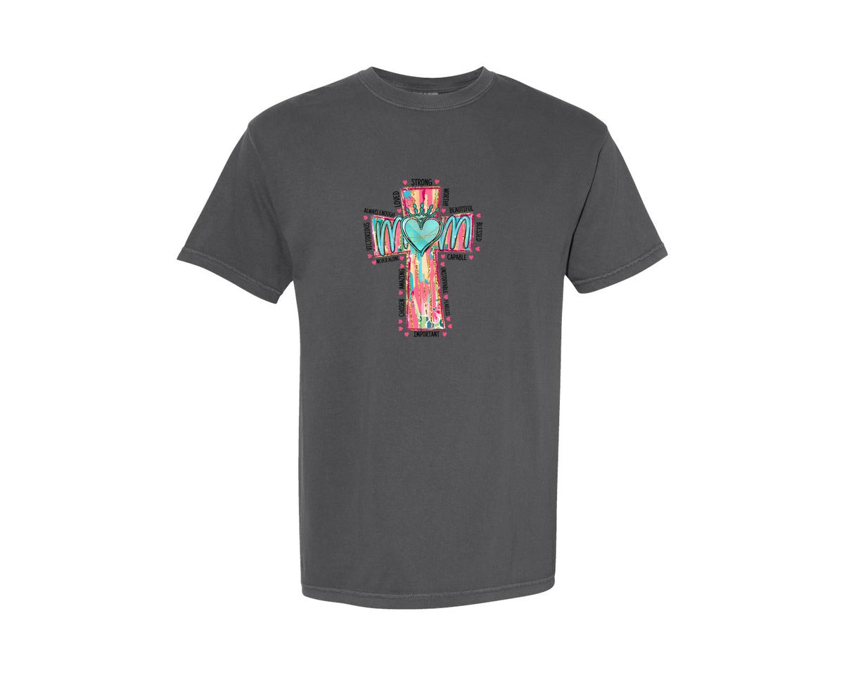brand:Comfort Colors|color:Pepper|Christian Mama Faith Graphic T-Shirt