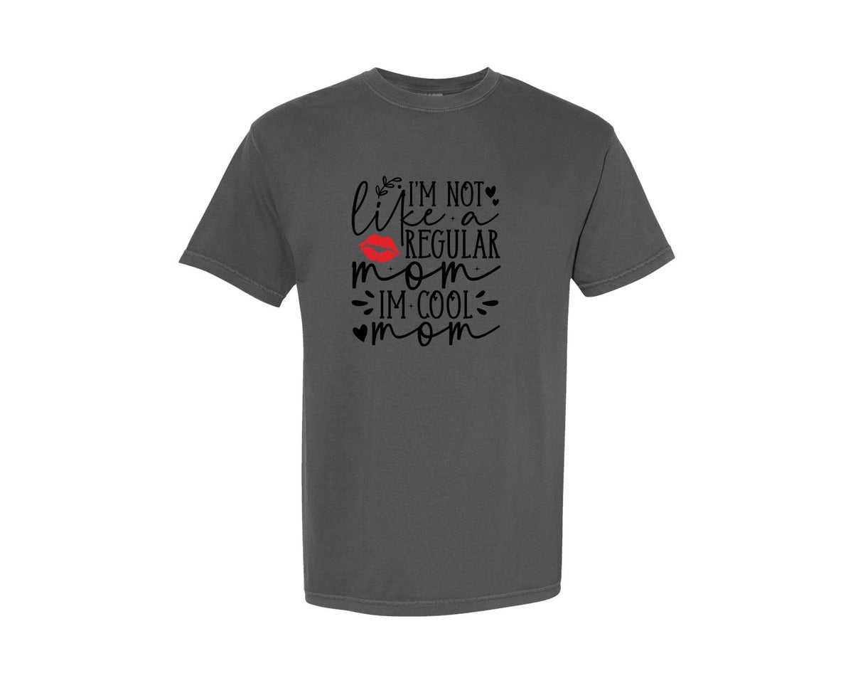 brand:Comfort Colors|color:Pepper|Im Not Like A Regular Mom Im Cool Mom 4 Graphic T-Shirt