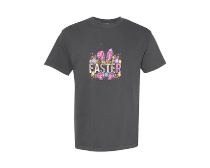 brand:Comfort Colors|color:Pepper|Happy Easter Bunny 6 Graphic T-Shirt