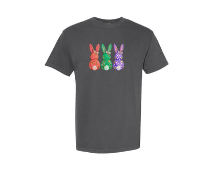 brand:Comfort Colors|color:Pepper|Painted Easter Bunny Graphic T-Shirt