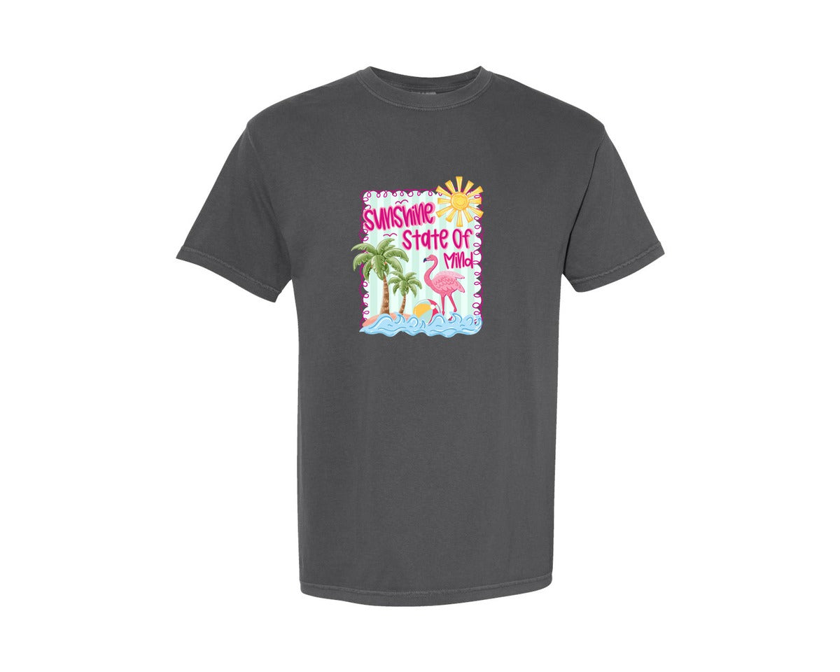 brand:Comfort Colors|color:Pepper|Sunshine State Of Mind Summer 5 Graphic T-Shirt