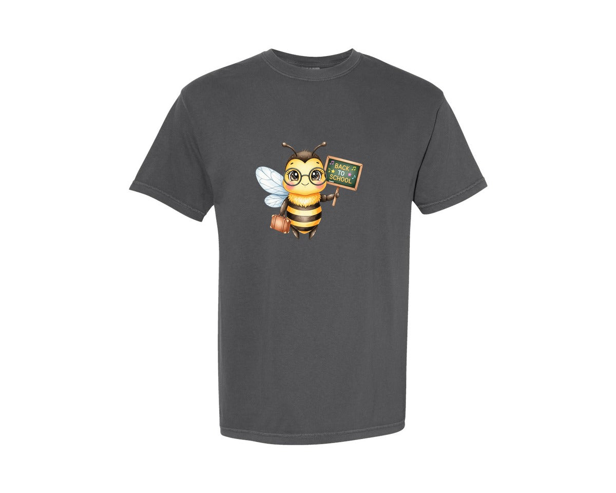 brand:Comfort Colors|color:Pepper|Back To School Bee 27 Graphic T-Shirt