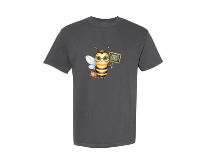 brand:Comfort Colors|color:Pepper|Back To School Bee 27 Graphic T-Shirt